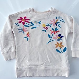Hanna Andersson sweater for girls with embroidered flowers